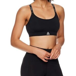 Reebok Black Sports Bra with Adjustable Straps